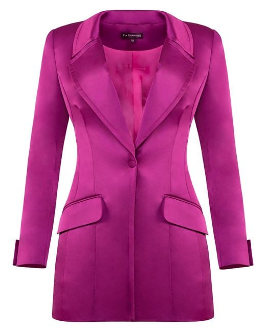 Tia Dorraine Pink Midnight Sky Hourglass Blazer