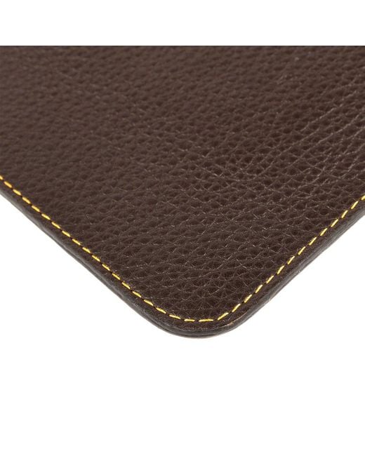 SJW BAGS LONDON Brown Marissa Leather Clutch/Wristlet- Dark Chocolate