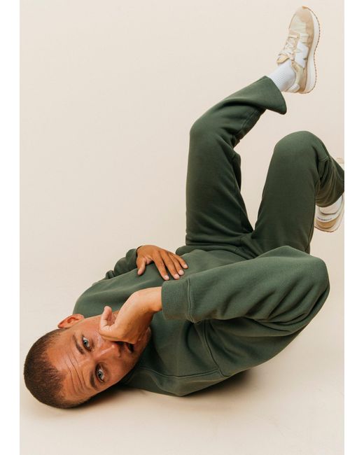 Ocio Leisurewear Green Oversized Crewneck for men