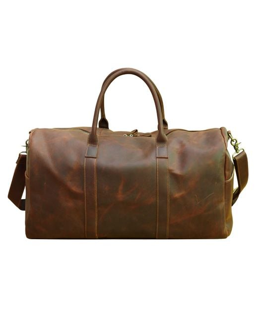 Touri Black Genuine Leather Holdall for men