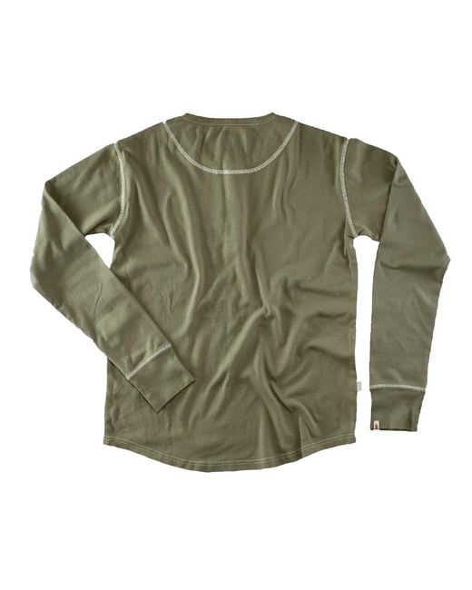 &SONS Trading Co Green Sons The New Elder Henley Shirt Army for men