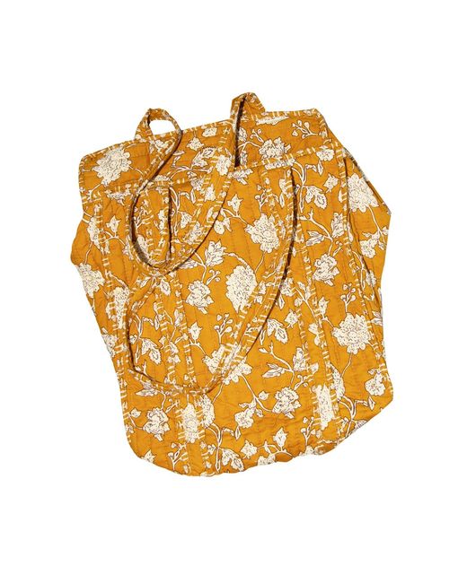 Inara Metallic Golden Tulip Tote Bag