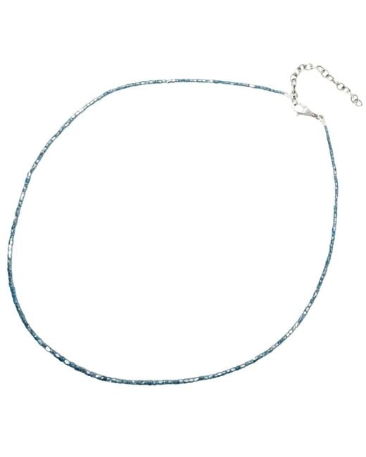 Rahul's Jewels Metallic 16"-18" Adjustable Length Genuine Diamond Tube Necklace