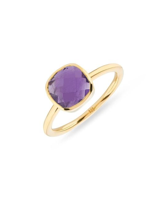 Auree Jewellery Purple Mondello Amethyst Gold Vermeil Ring