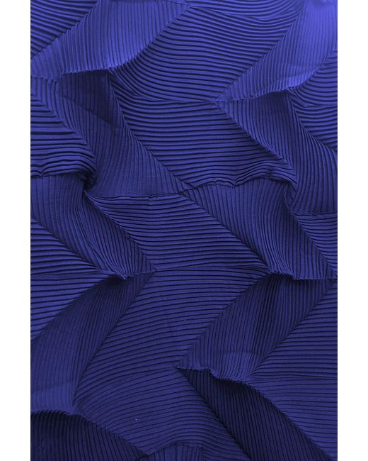 Wild Cosmos Blue Amara Prismatic Pleats Dress Royal