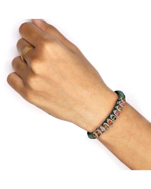 Caravan of Stones Green Deep Petrol Mini Lisse Bracelet