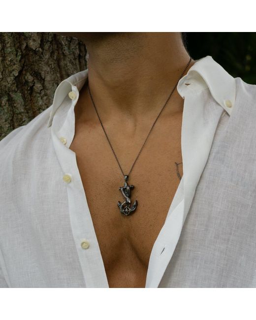 Ebru Jewelry Metallic Ocean Guardian Sterling Necklace