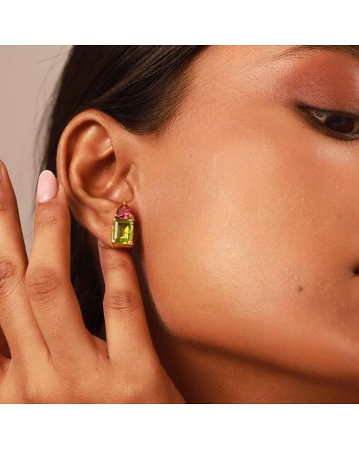 GEM BAZAAR Green Lottie Earrings
