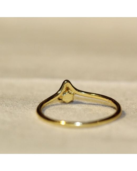 VicStoneNYC Fine Jewelry Yellow Akoya Pearl Unique Curve Ring