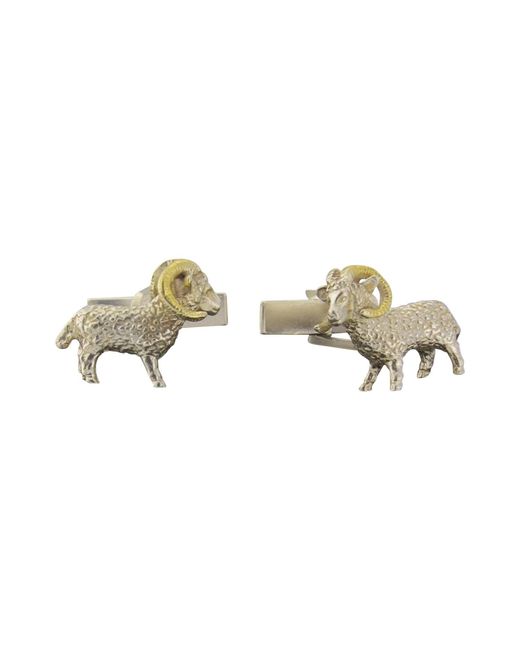 Simon Kemp Jewellers Metallic Ram Cufflinks for men