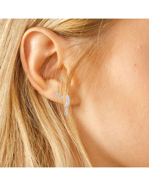 BLOOMTINE | Earth Angel HQ Metallic Illuminess Mini Sterling Shooting Star Studs