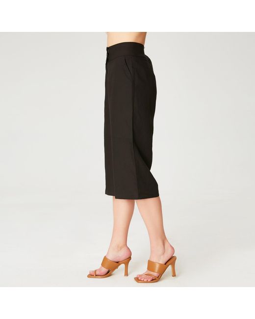 Smart and Joy Black Wide Capri Pants