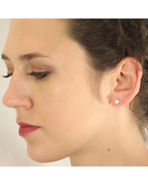 The Jewellery Store London Metallic June Birthstone Earrings Studs – Pearl
