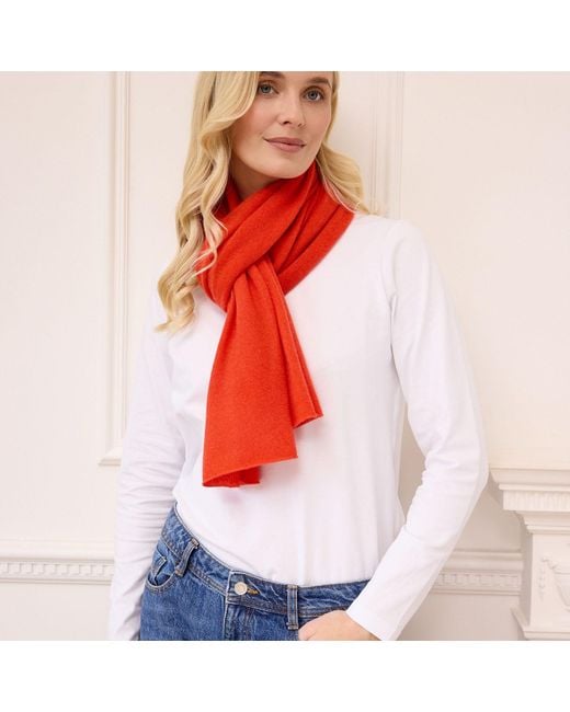 Cove Red Lucy Autumn Multi Way Cashmere Wrap