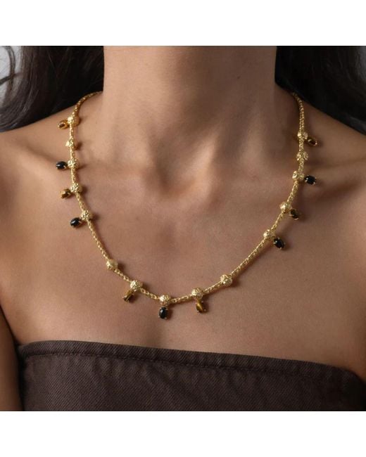 Onia Metallic Twisted Root Necklace