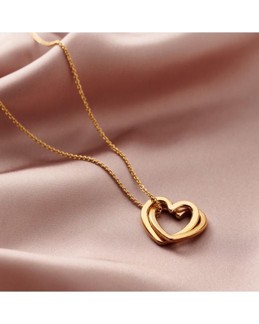 Posh Totty Designs Metallic Plated Interlinking Hearts Necklace