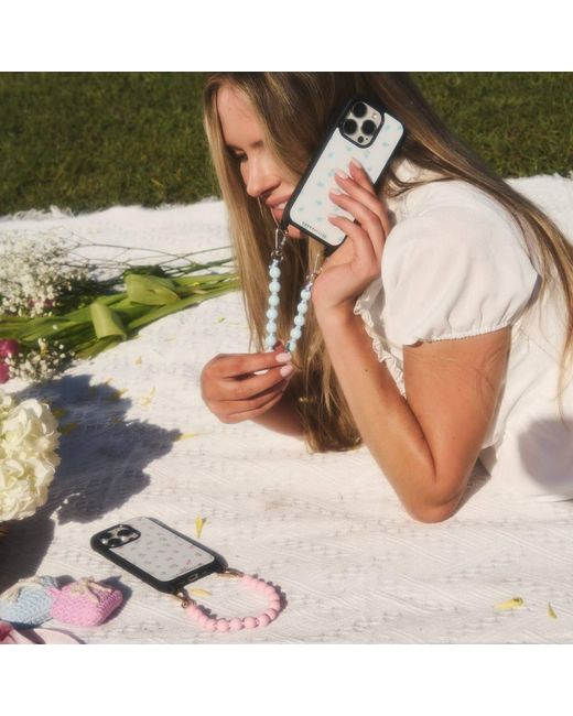 Cordée Cases White Peony Picnic Phone Wristlet Set Powder Magsafe