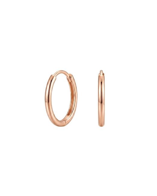 Spero London Metallic Sterling Oval Small Hoop Earring