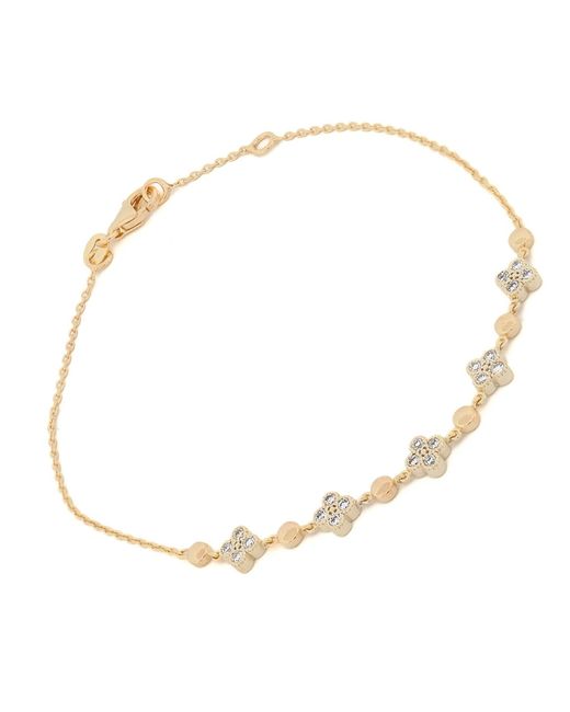 Ebru Jewelry Metallic Blossoming Love Diamond Solid Bracelet