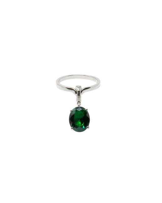 NASI SILVER Green Crystalis Dancer Ring- Spinel