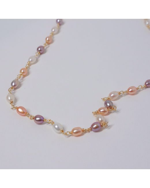 Ninemoo Metallic Seed Pearl Necklace