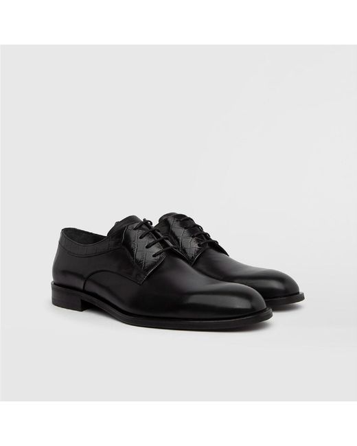 Ilvi Black Vitis Antique Leather Derby Shoe for men