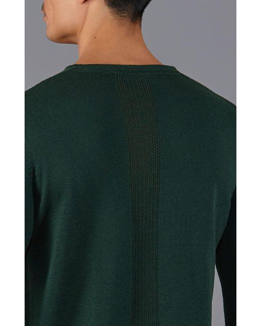 Paul James Knitwear Green Heavyweight Merino Activewear Training Kratos Top for men