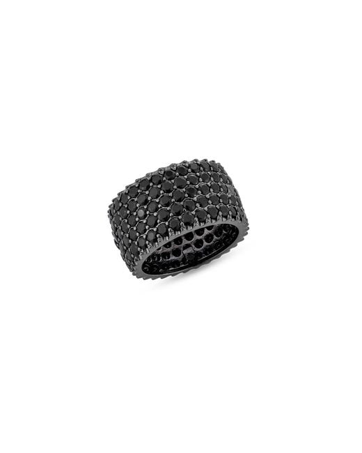 SALLY SKOUFIS Black Rebel Ring With Made Cz Diamond Stimulant for men