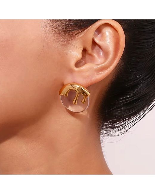 Olivia Le Metallic Drip Disco Earrings