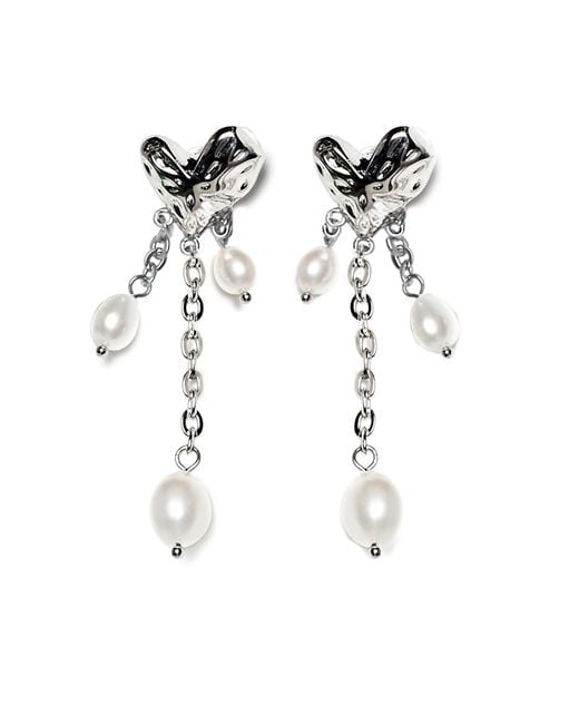 Kirei Multicolor Heartdrops Drop Earrings With Aaa Pearls