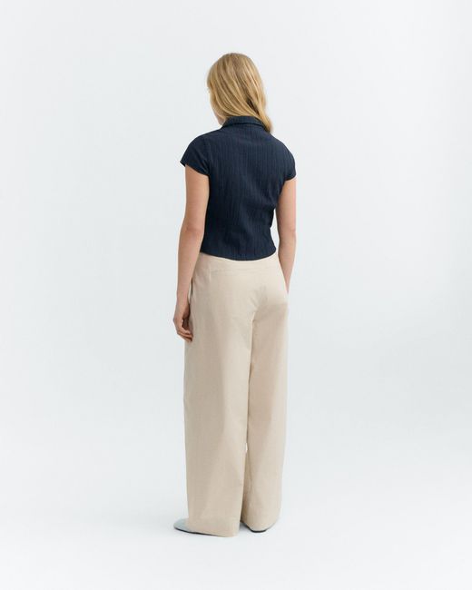 Thinking Mu Blue Blouse Slim Popcorn Kitty
