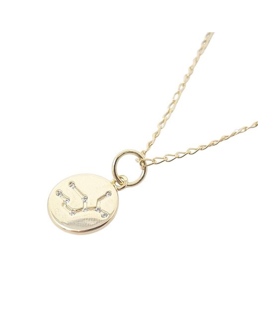 Harfi Metallic Virgo Plated Constellation Star Map Pendant Charm Necklace