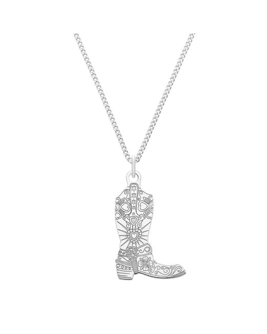 CarterGore Metallic Small Sterling Cowboy Boot