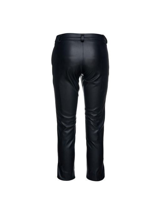Conquista Black Faux Leather Pants