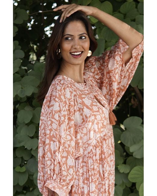 La Mandarine Red Floaty, Floral Summer Midi Dress, Summer Dress With Pockets, Reese Sundress