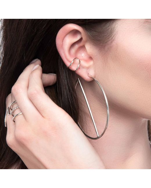 Glamrocks Jewelry White Glam Hoops