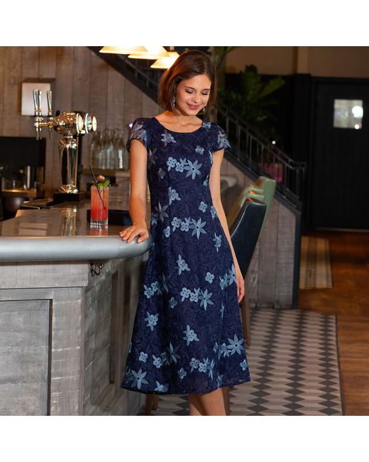 Alie Street London Blue Charlotte Lace Dress