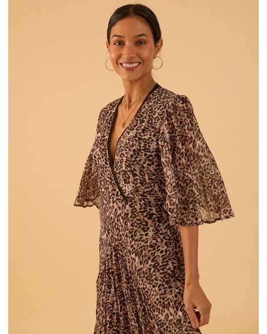 Rose & Nancy Brown Sienna Print Dress