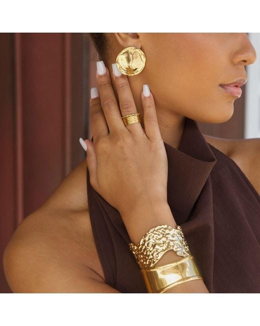 Ellie Vail Jewelry Metallic Callan Irregular Disc Earring