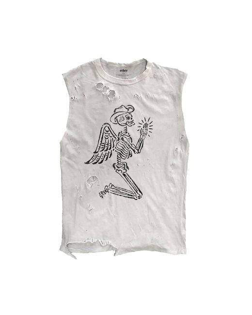 Other Uk Gray Skeleton Cowboy Thrasher Tank