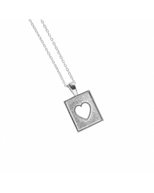 Cier Metallic Heart Frame Necklace