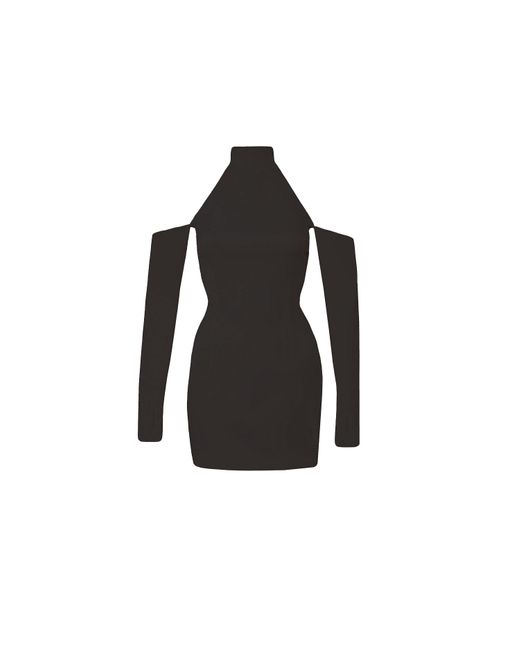 Vestiaire d'un Oiseau Libre Black Wool Short Dress