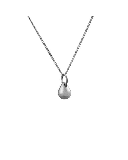 Edge Only Metallic Mini Teardrop Pendant Sterling