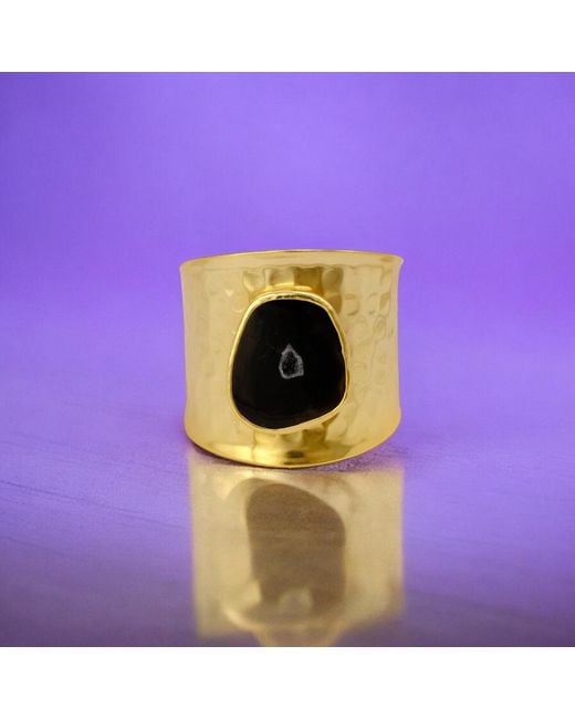 Sibylla Delphica Black Drusy Agate Bangle
