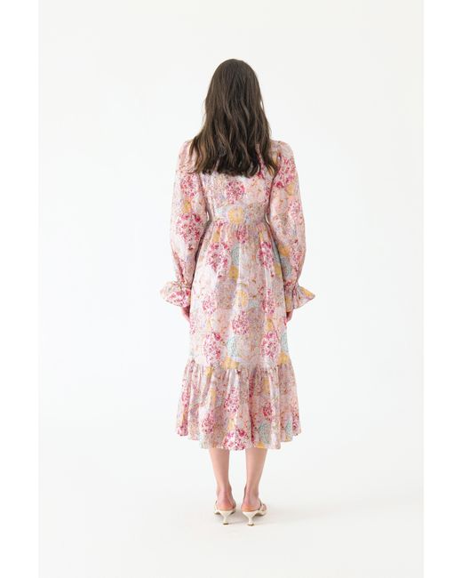 We Are Kindred Pink Aurora Silk Belt Long Dress