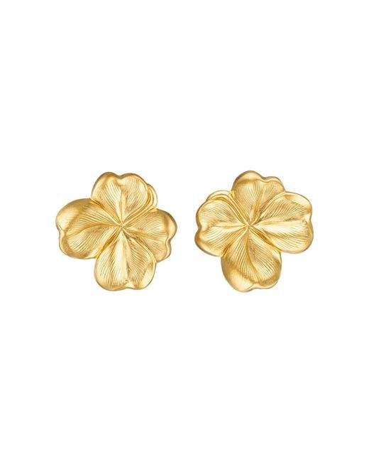 Stephanie Browne Australia Metallic Clover Earrings
