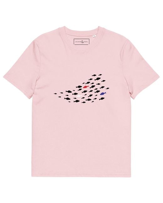 Anchor and Crew Pink Cotton Fish Where's William Going Organic? Cotton T-Shirt