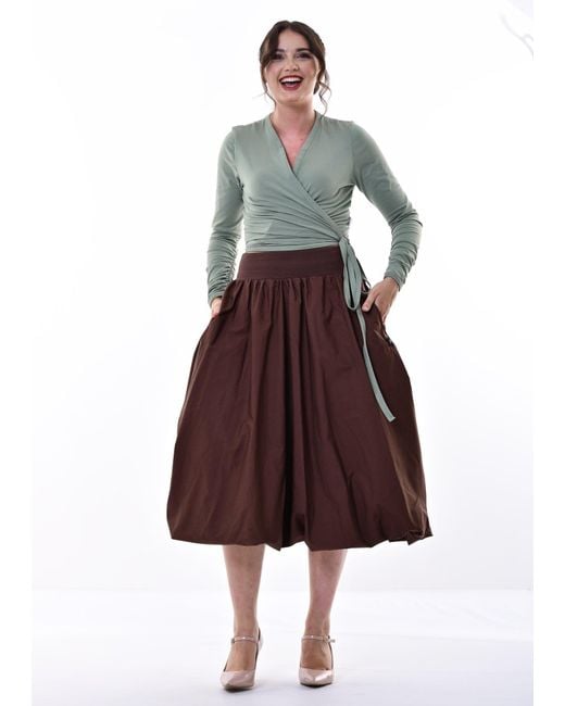 Frock Tales Brown Enoki Puffball Skirt