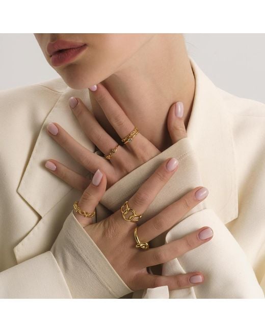 Elk & Bloom Metallic Promise Link Stacking Ring