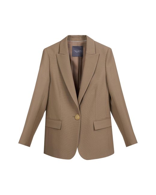 InAvati Brown Single-Breasted Mocha Jacket
